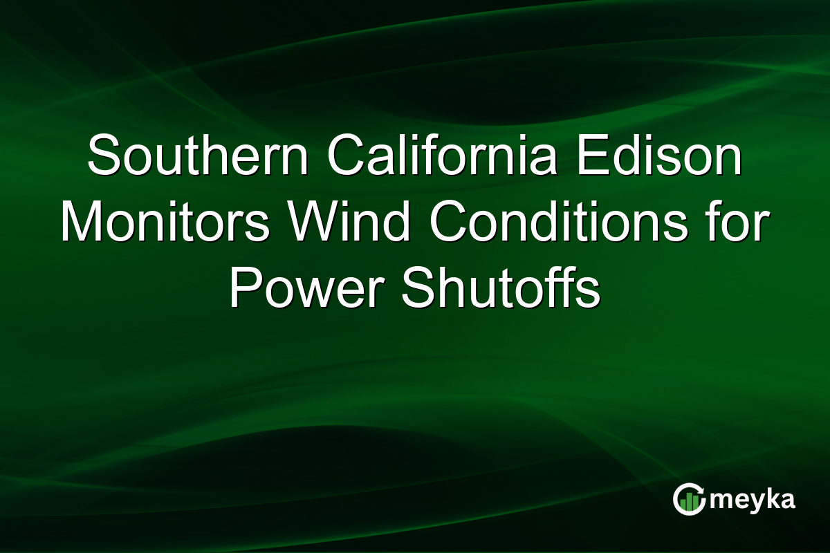 Southern California Edison Monitors Wind Conditions for Power Shutoffs