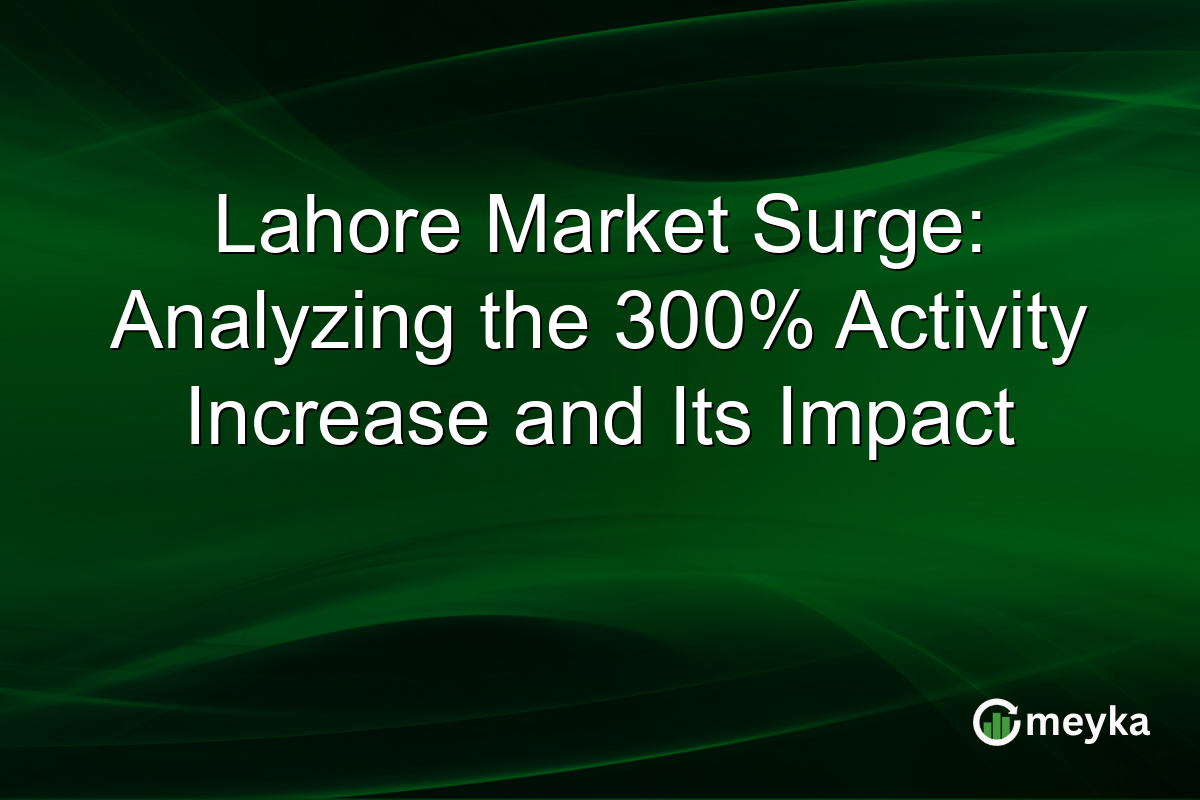 Lahore Market Surge: Analyzing the 300% Activity Increase and Its Impact