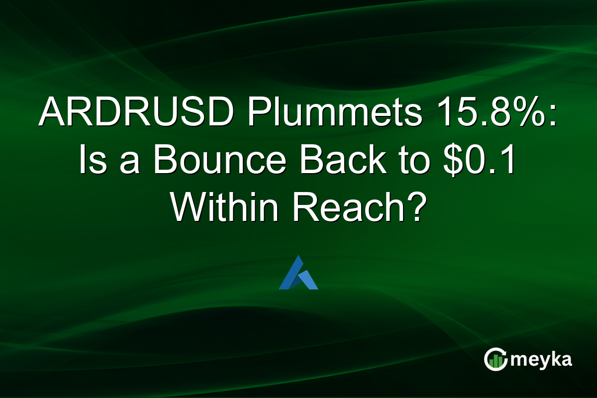 ARDRUSD Plummets 15.8%: Is a Bounce Back to $0.1 Within Reach?