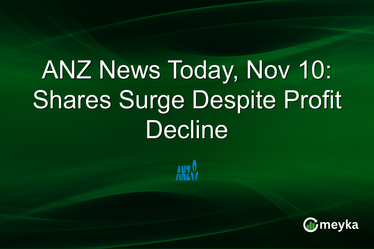 ANZ News Today, Nov 10: Shares Surge Despite Profit Decline