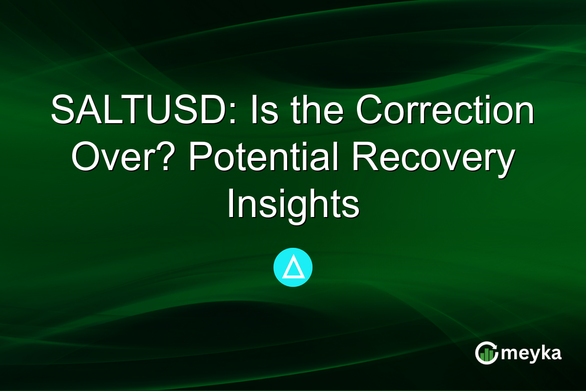 SALTUSD: Is the Correction Over? Potential Recovery Insights