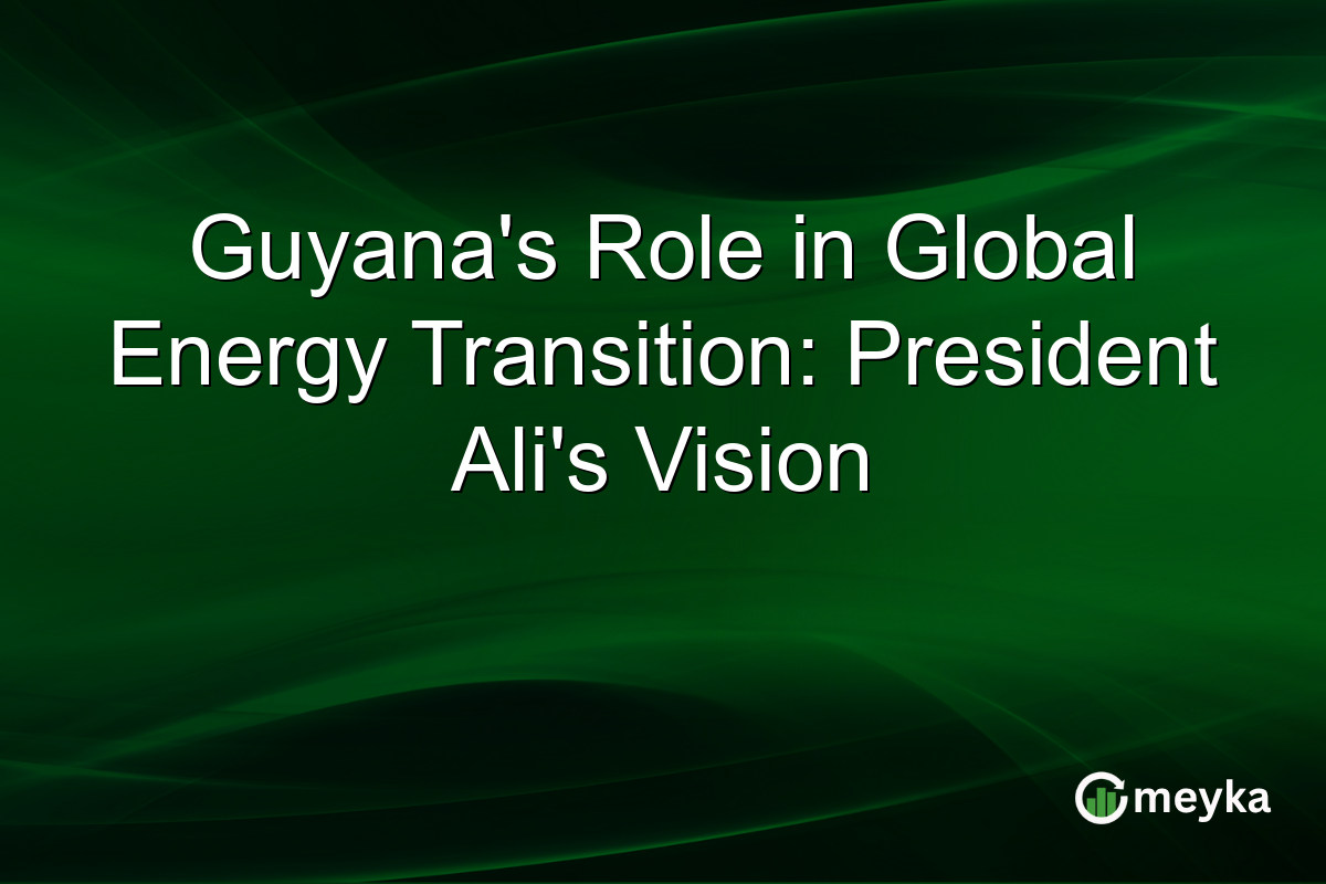 Guyana's Role in Global Energy Transition: President Ali's Vision
