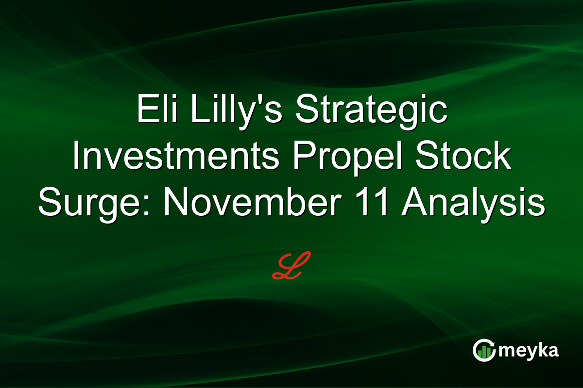 Eli Lilly's Strategic Investments Propel Stock Surge: November 11 Analysis