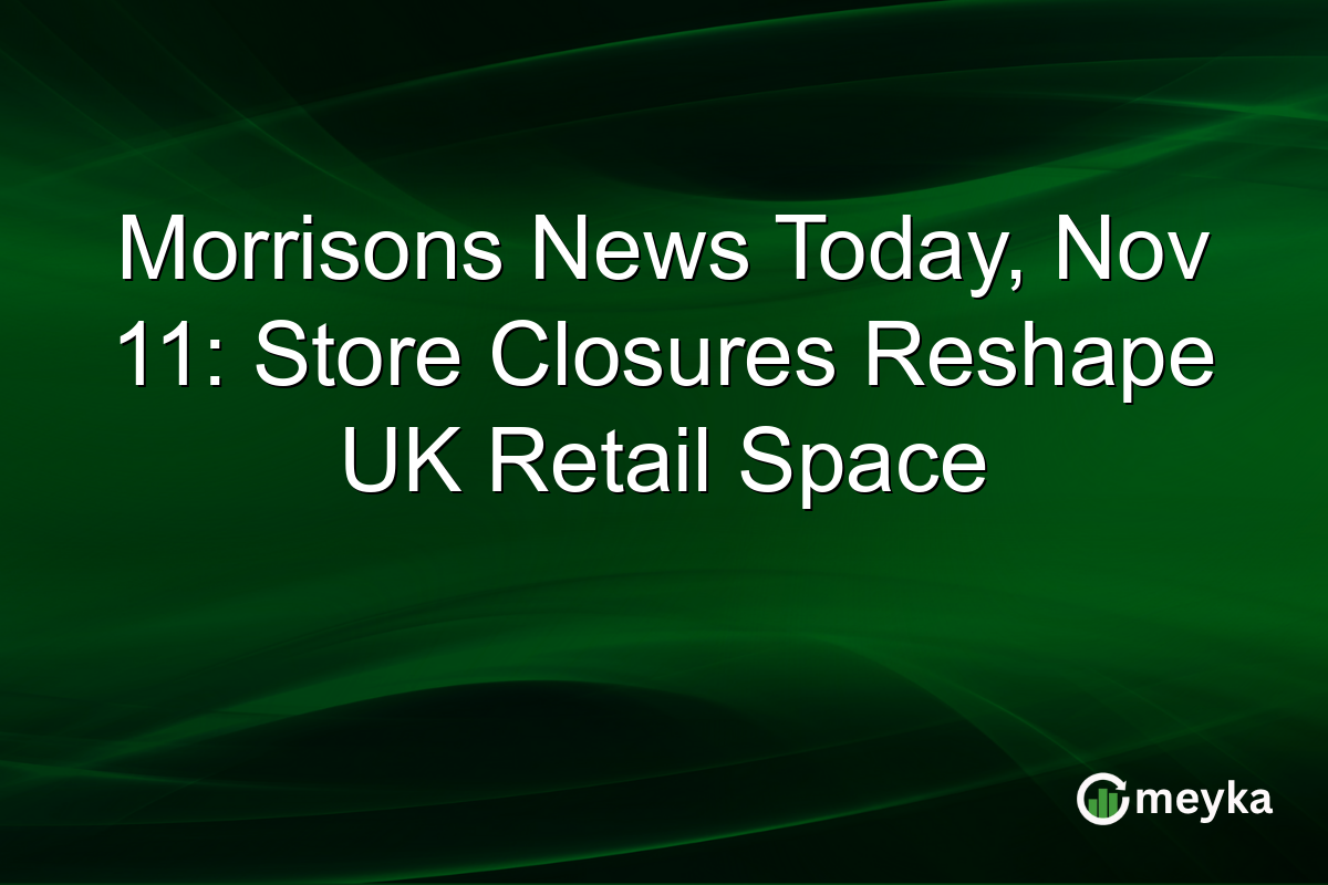 Morrisons News Today, Nov 11: Store Closures Reshape UK Retail Space
