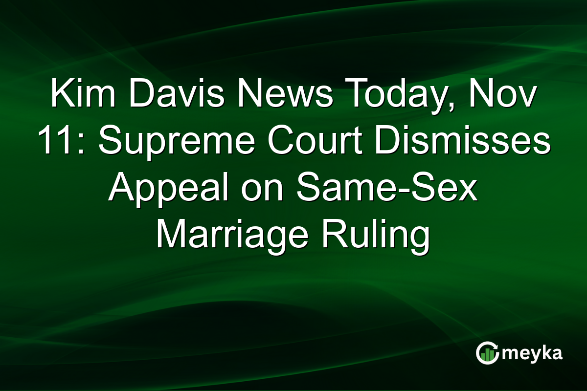 Kim Davis News Today, Nov 11: Supreme Court Dismisses Appeal on Same-Sex Marriage Ruling
