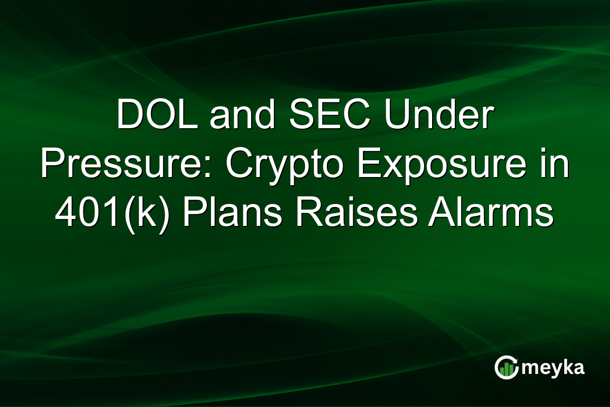 DOL and SEC Under Pressure: Crypto Exposure in 401(k) Plans Raises Alarms