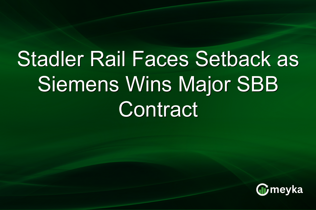Stadler Rail Faces Setback as Siemens Wins Major SBB Contract