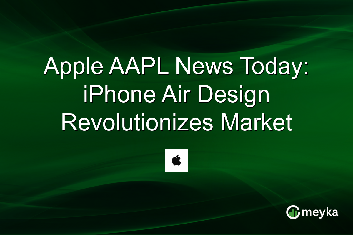 Apple AAPL News Today: iPhone Air Design Revolutionizes Market