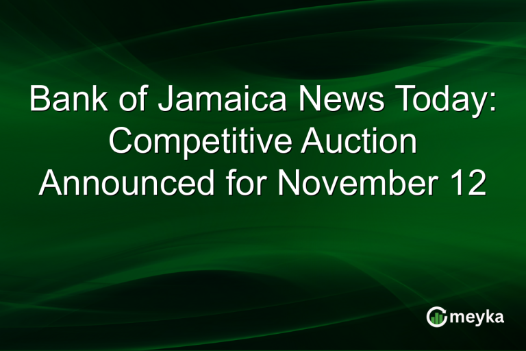 Bank of Jamaica News Today: Competitive Auction Announced for November 12