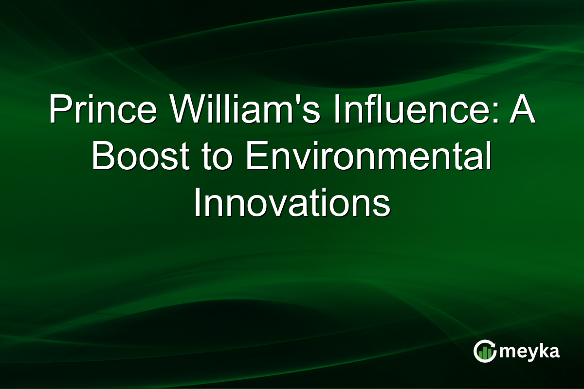Prince William's Influence: A Boost to Environmental Innovations