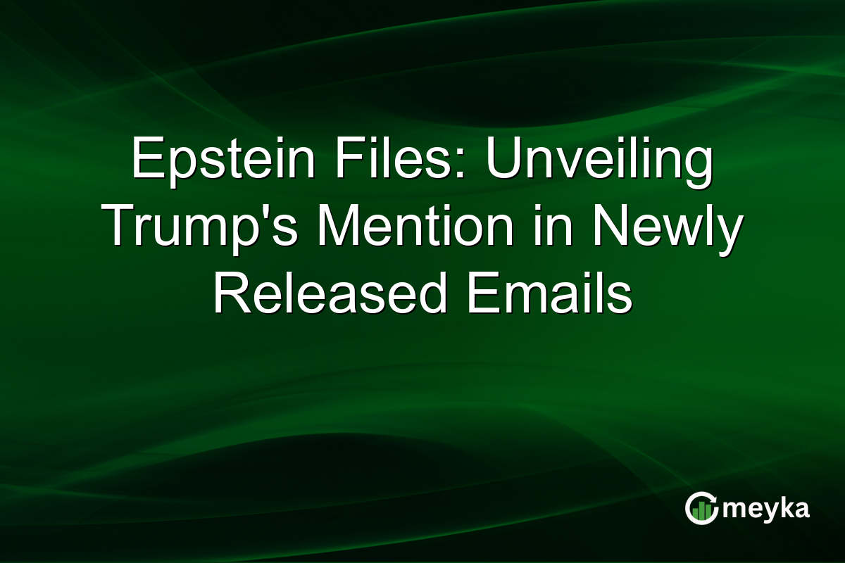 Epstein Files: Unveiling Trump's Mention in Newly Released Emails