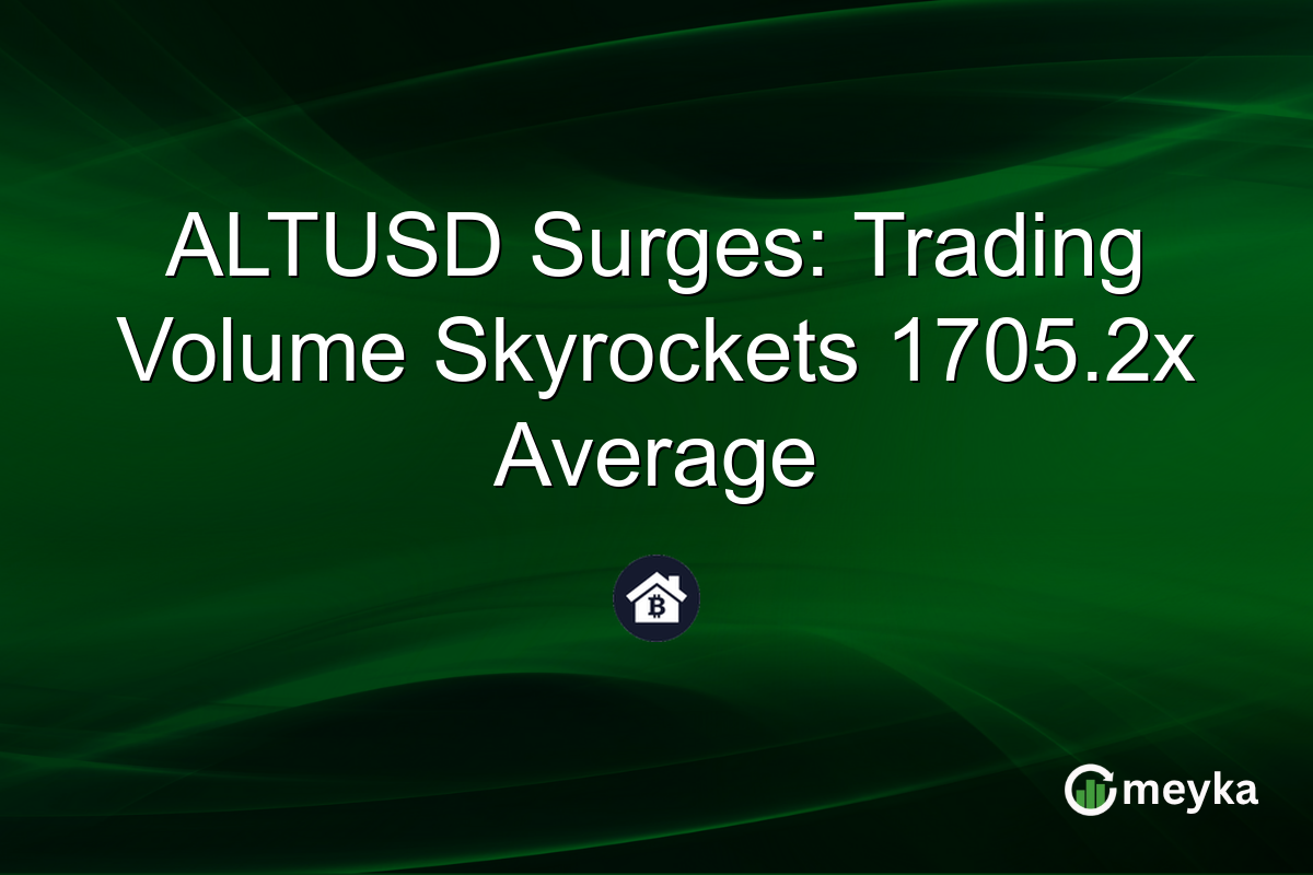 ALTUSD Surges: Trading Volume Skyrockets 1705.2x Average