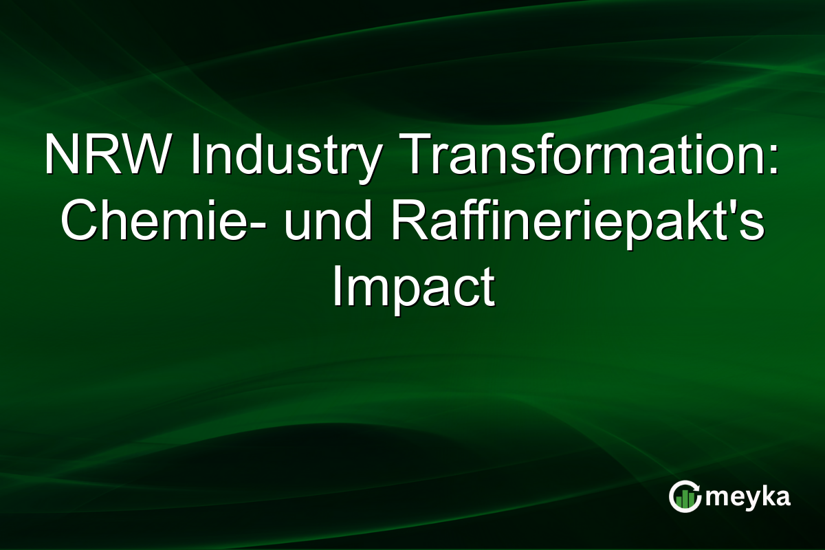 NRW Industry Transformation: Chemie- und Raffineriepakt's Impact
