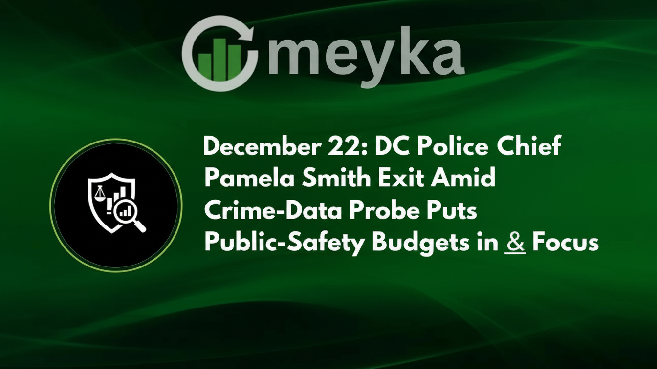 December 22 DC Police Chief Pamela Smith Exit Amid Crime-Data Probe Puts Public-Safety Budgets in Focus
