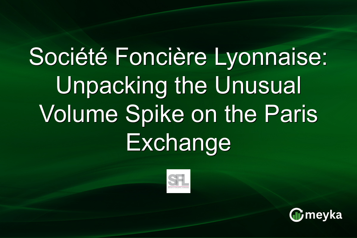 Société Foncière Lyonnaise: Unpacking the Unusual Volume Spike on the Paris Exchange