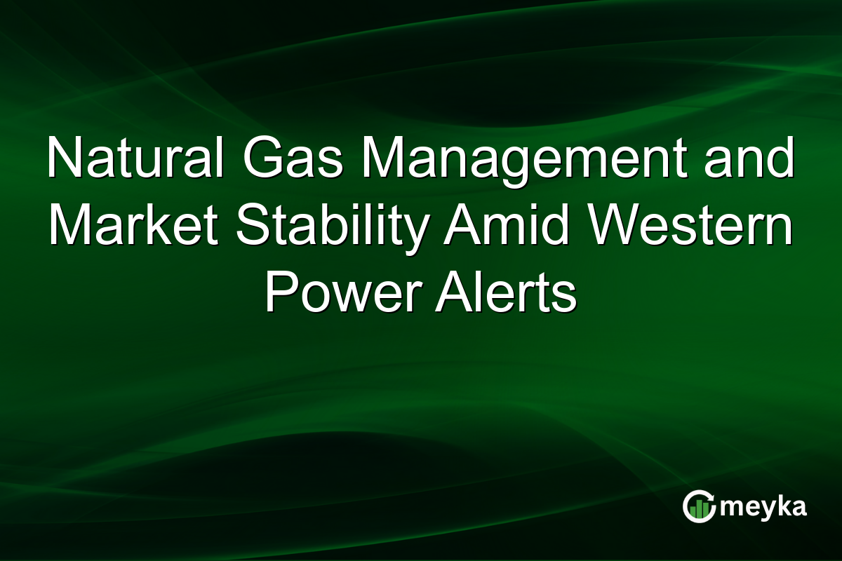 Natural Gas Management and Market Stability Amid Western Power Alerts