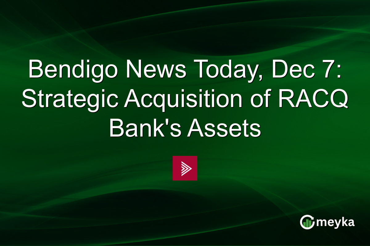 Bendigo News Today, Dec 7: Strategic Acquisition of RACQ Bank's Assets