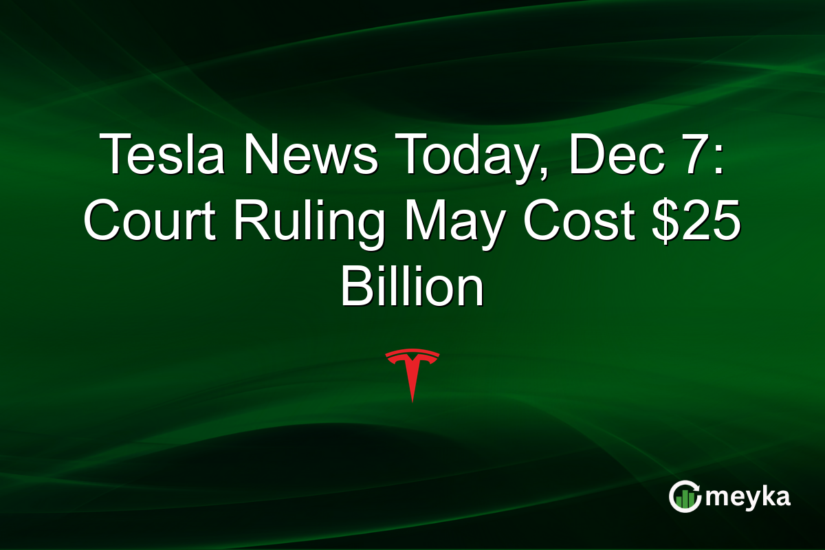 Tesla News Today, Dec 7: Court Ruling May Cost $25 Billion