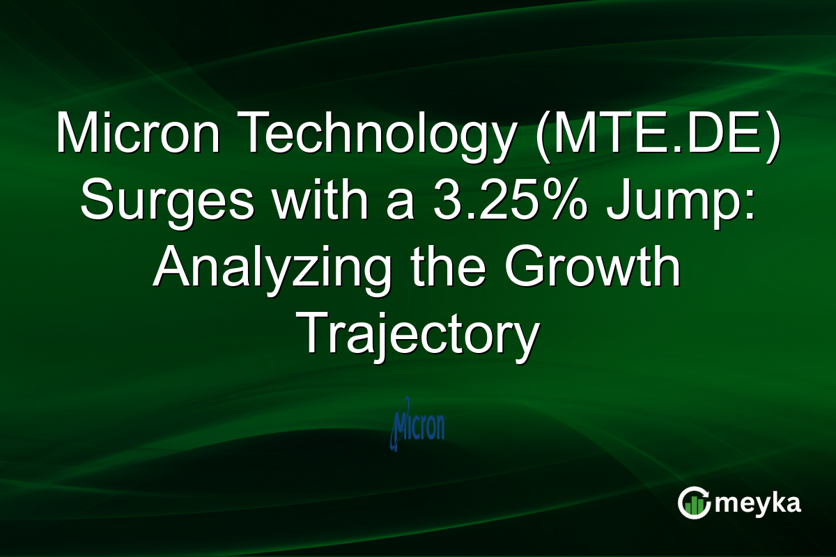 Micron Technology (MTE.DE) Surges with a 3.25% Jump: Analyzing the Growth Trajectory