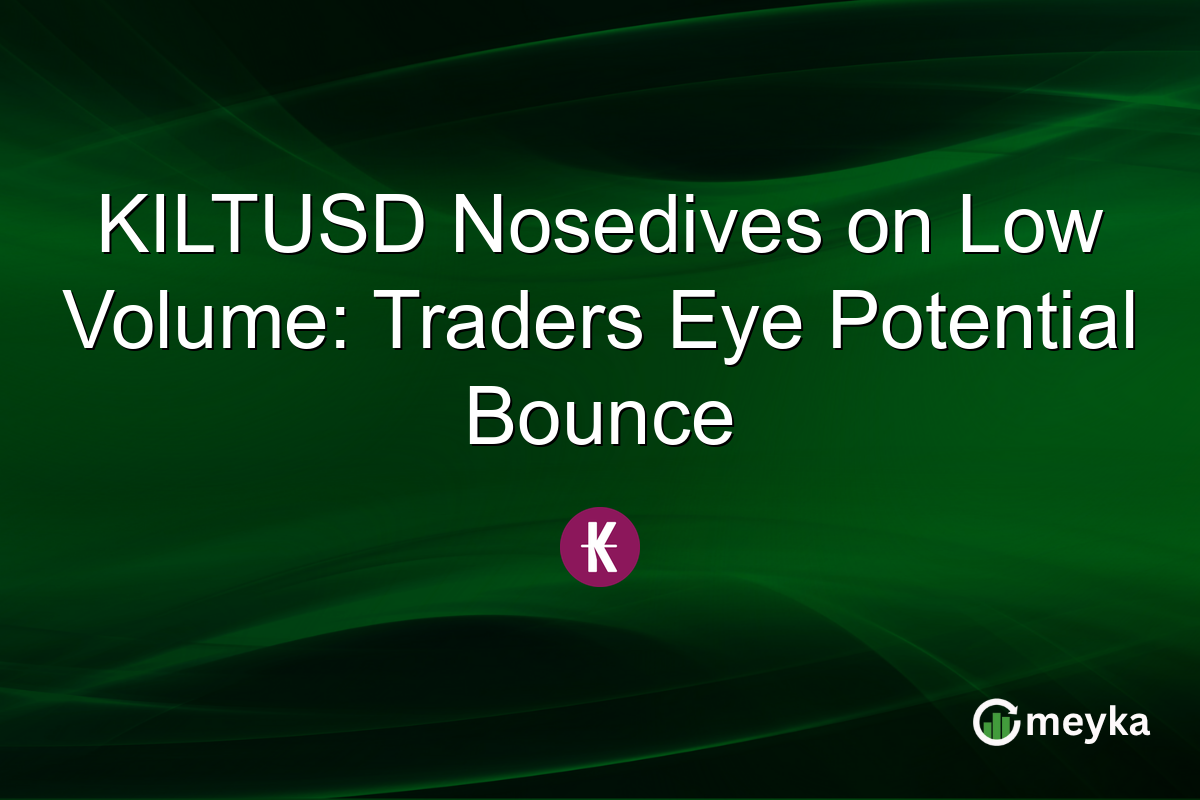 KILTUSD Nosedives on Low Volume: Traders Eye Potential Bounce