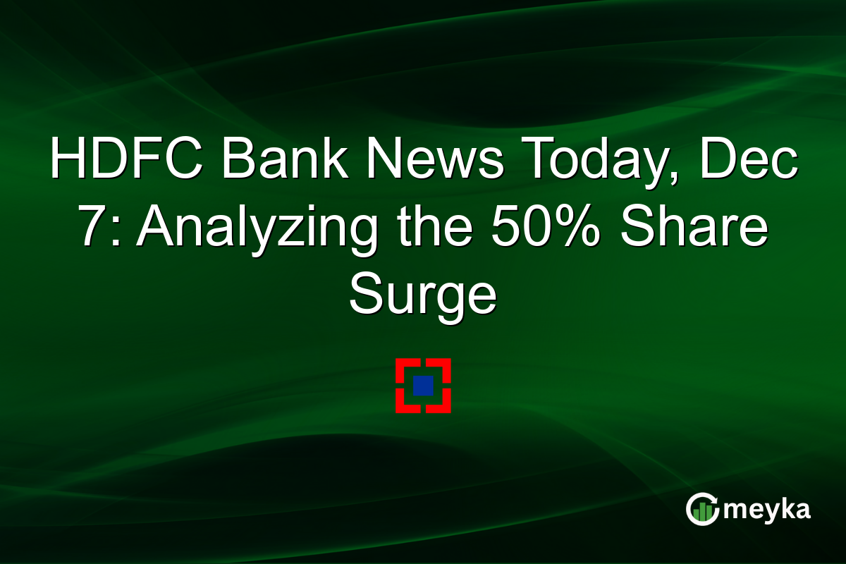 HDFC Bank News Today, Dec 7: Analyzing the 50% Share Surge