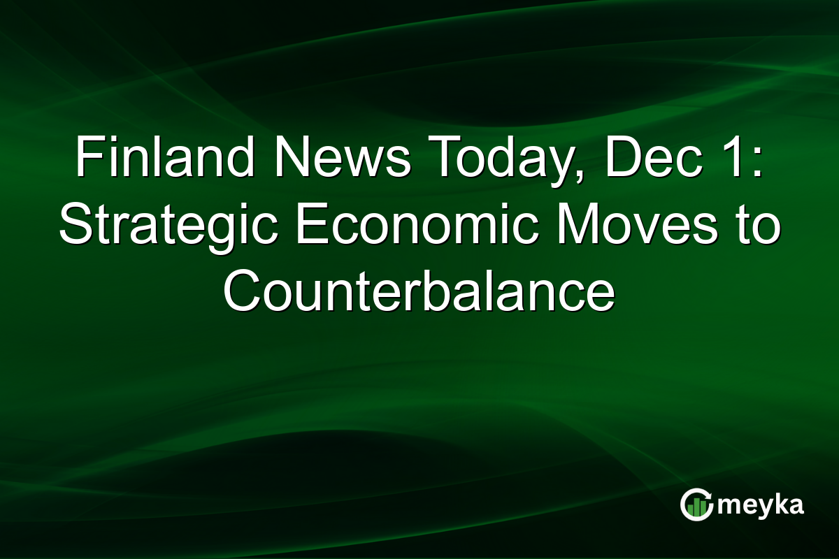 Finland News Today, Dec 1: Strategic Economic Moves to Counterbalance