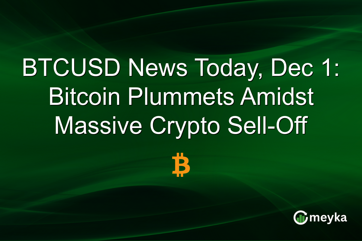 BTCUSD News Today, Dec 1: Bitcoin Plummets Amidst Massive Crypto Sell-Off