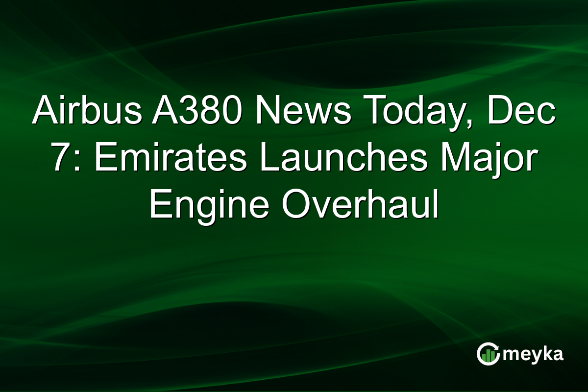 Airbus A380 News Today, Dec 7: Emirates Launches Major Engine Overhaul