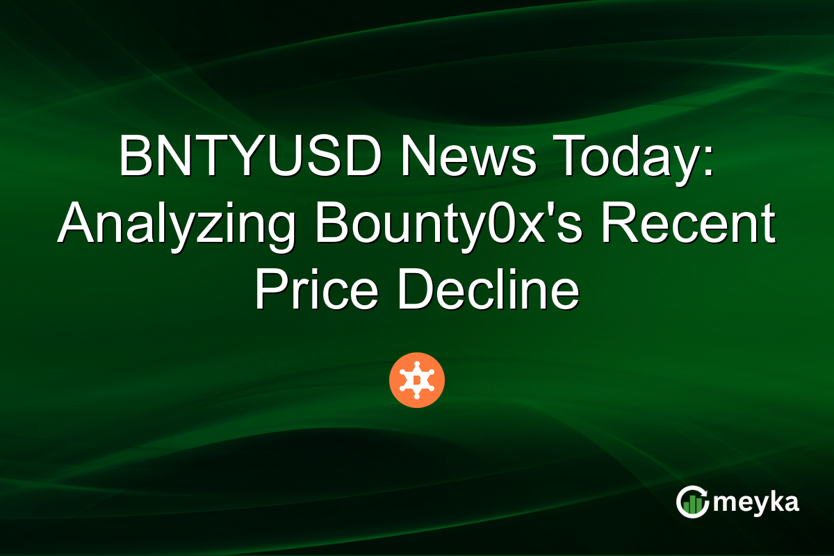 BNTYUSD News Today: Analyzing Bounty0x's Recent Price Decline