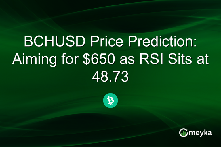 BCHUSD Price Prediction: Aiming for $650 as RSI Sits at 48.73