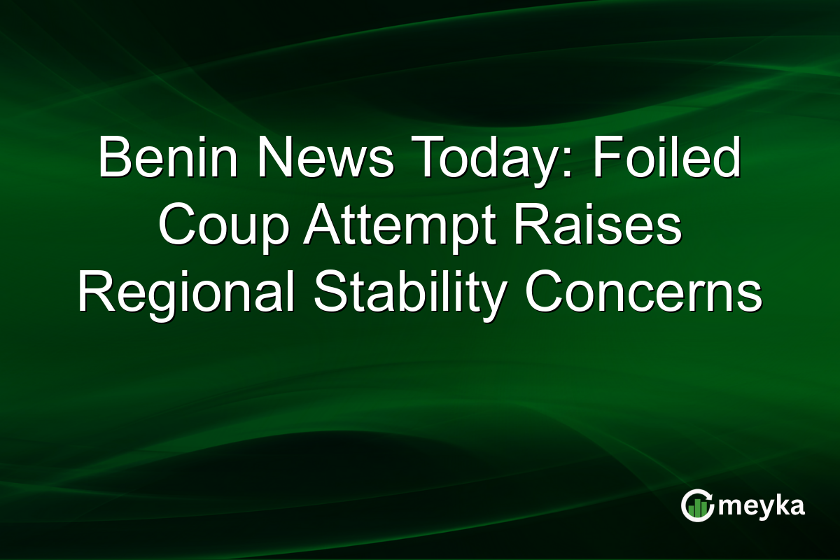 Benin News Today: Foiled Coup Attempt Raises Regional Stability Concerns