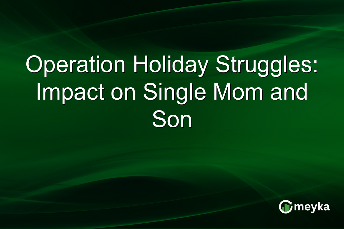 Operation Holiday Struggles: Impact on Single Mom and Son