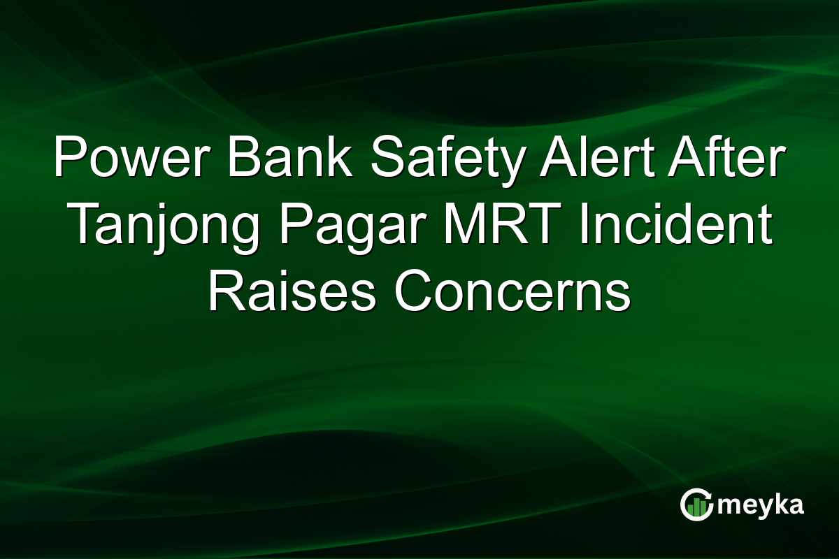 Power Bank Safety Alert After Tanjong Pagar MRT Incident Raises Concerns