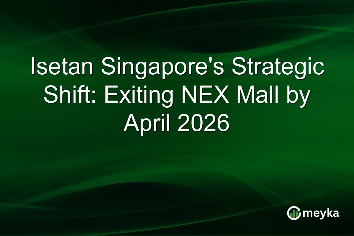 Isetan Singapore's Strategic Shift: Exiting NEX Mall by April 2026