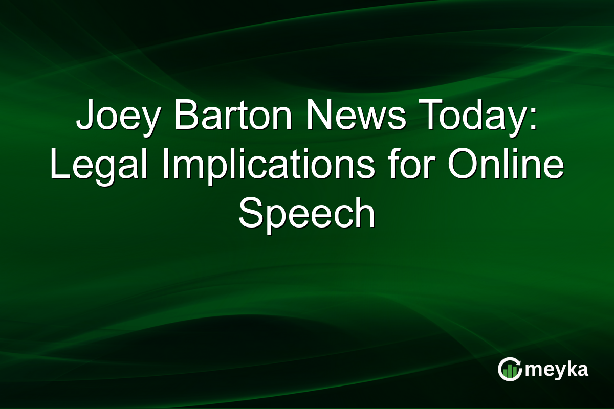 Joey Barton News Today: Legal Implications for Online Speech
