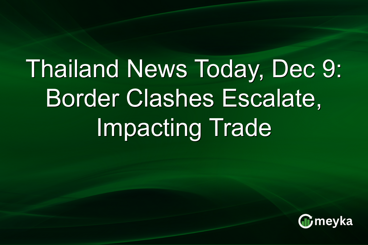 Thailand News Today, Dec 9: Border Clashes Escalate, Impacting Trade