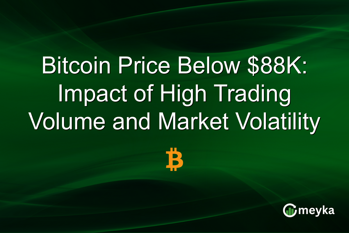 Bitcoin Price Below $88K: Impact of High Trading Volume and Market Volatility