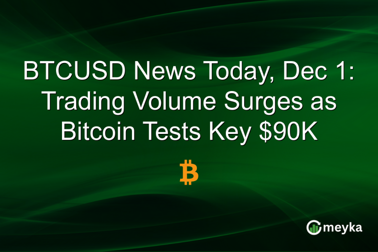 BTCUSD News Today, Dec 1: Trading Volume Surges as Bitcoin Tests Key $90K