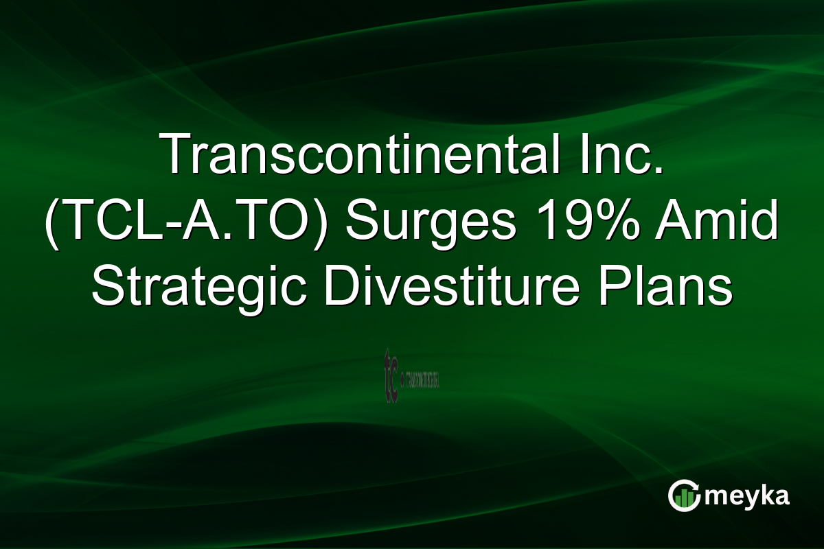 Transcontinental Inc. (TCL-A.TO) Surges 19% Amid Strategic Divestiture Plans