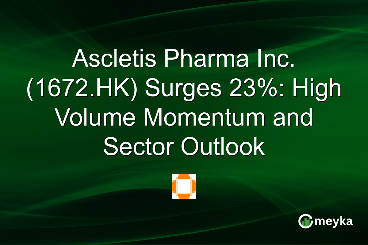 Ascletis Pharma Inc. (1672.HK) Surges 23%: High Volume Momentum and Sector Outlook