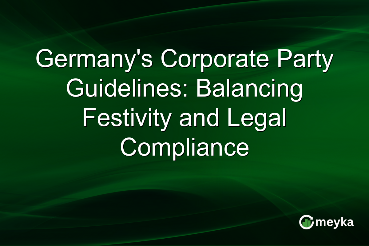 Germany's Corporate Party Guidelines: Balancing Festivity and Legal Compliance