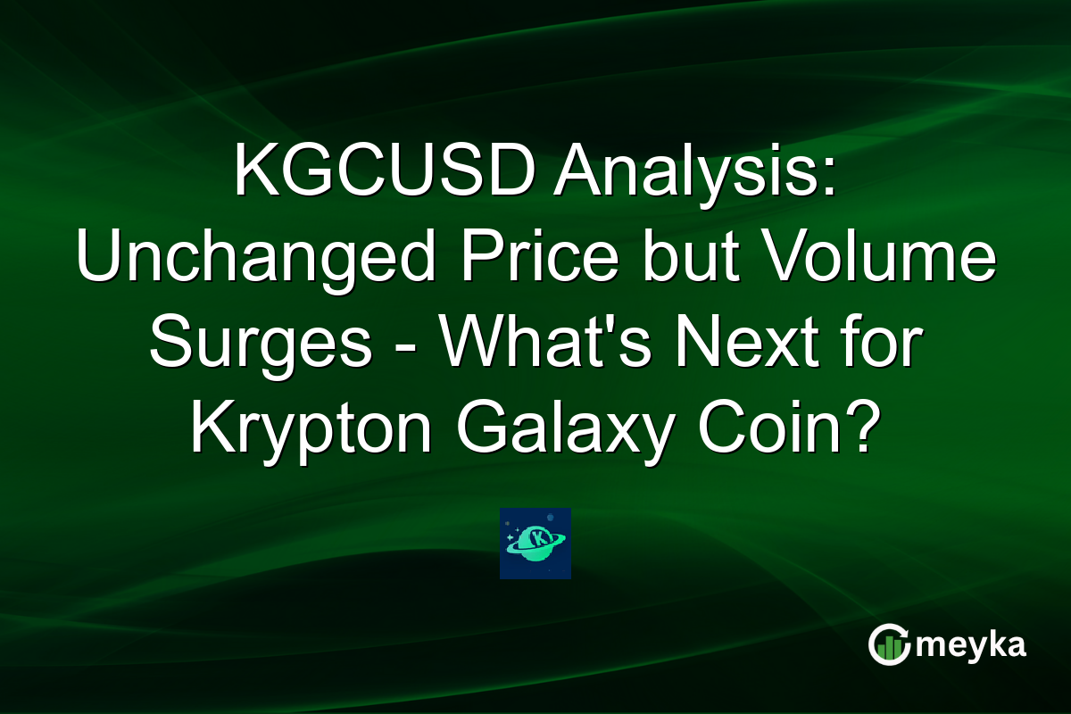 KGCUSD Analysis: Unchanged Price but Volume Surges - What's Next for Krypton Galaxy Coin?