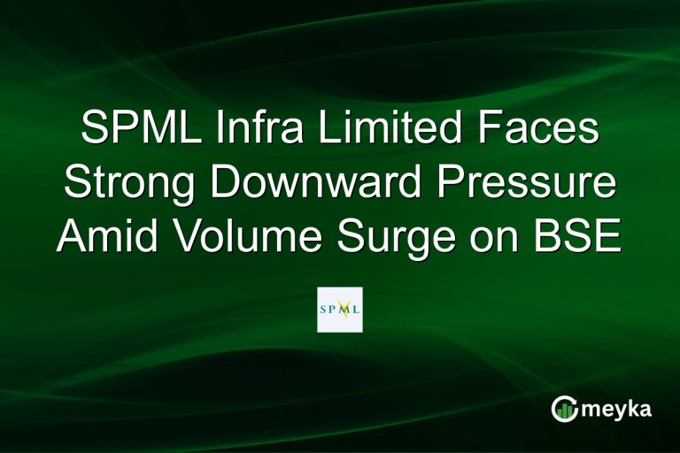 SPML Infra Limited Faces Strong Downward Pressure Amid Volume Surge on BSE