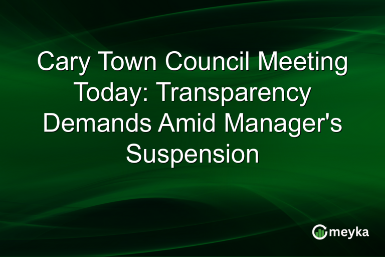 Cary Town Council Meeting Today: Transparency Demands Amid Manager's Suspension