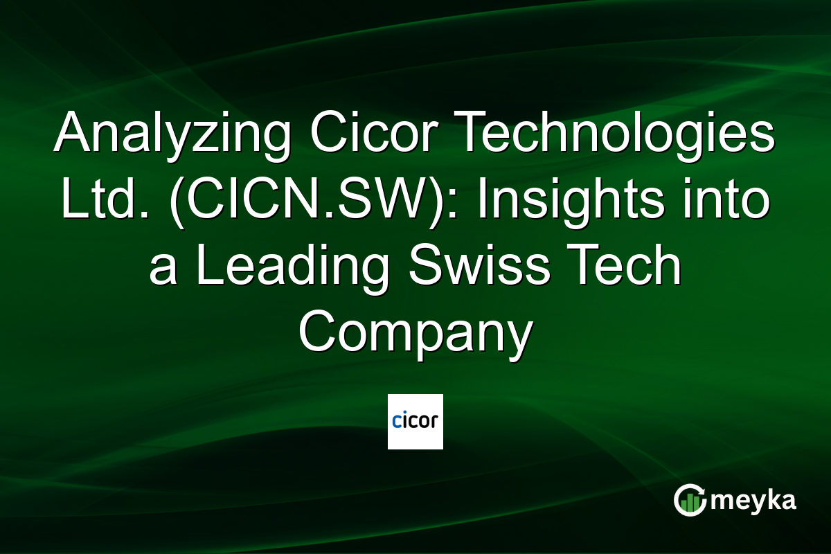 Analyzing Cicor Technologies Ltd. (CICN.SW): Insights into a Leading Swiss Tech Company