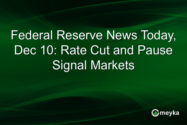 Federal Reserve News Today, Dec 10: Rate Cut and Pause Signal Markets