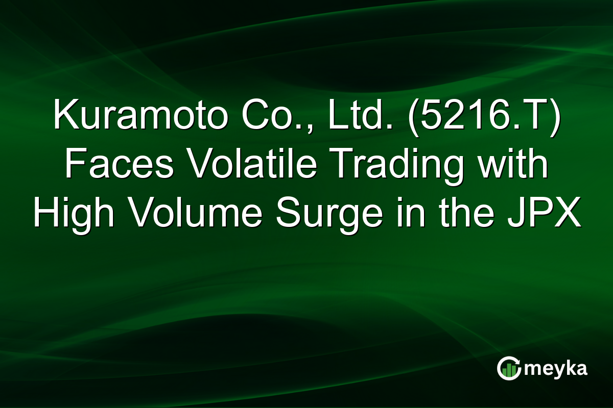 Kuramoto Co., Ltd. (5216.T) Faces Volatile Trading with High Volume Surge in the JPX
