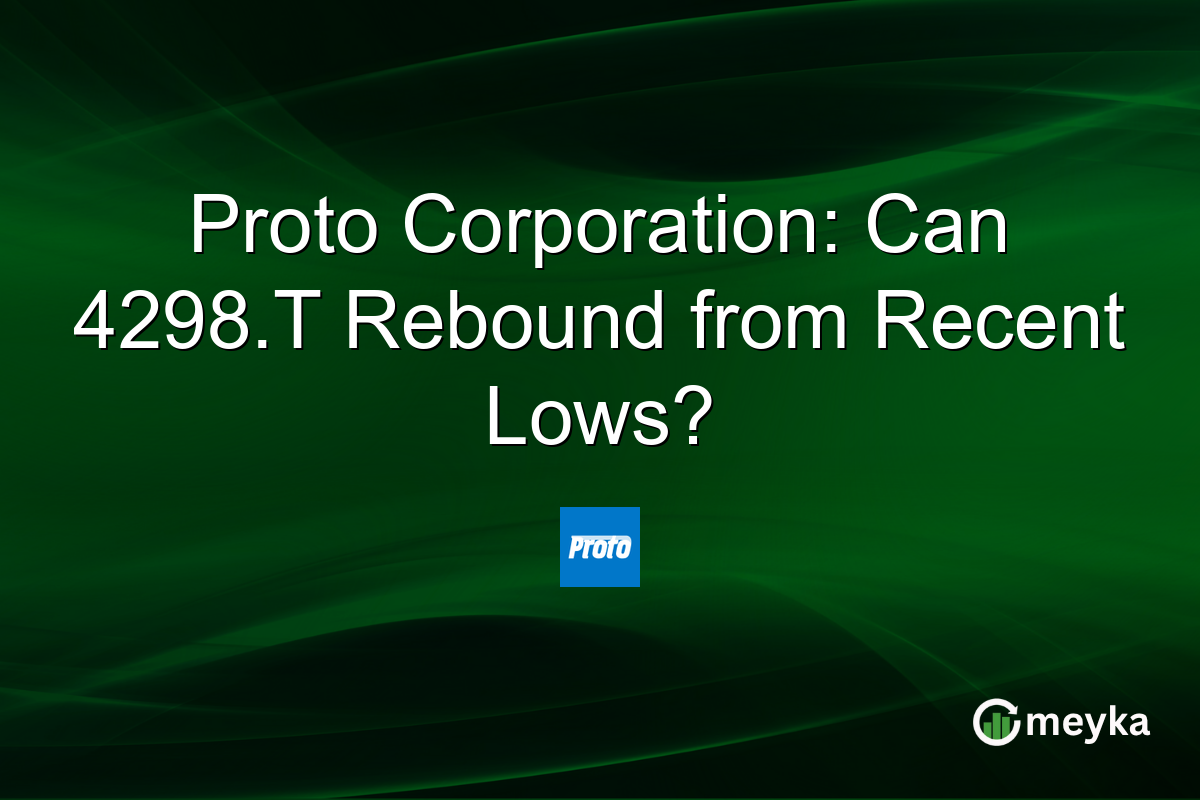 Proto Corporation: Can 4298.T Rebound from Recent Lows?