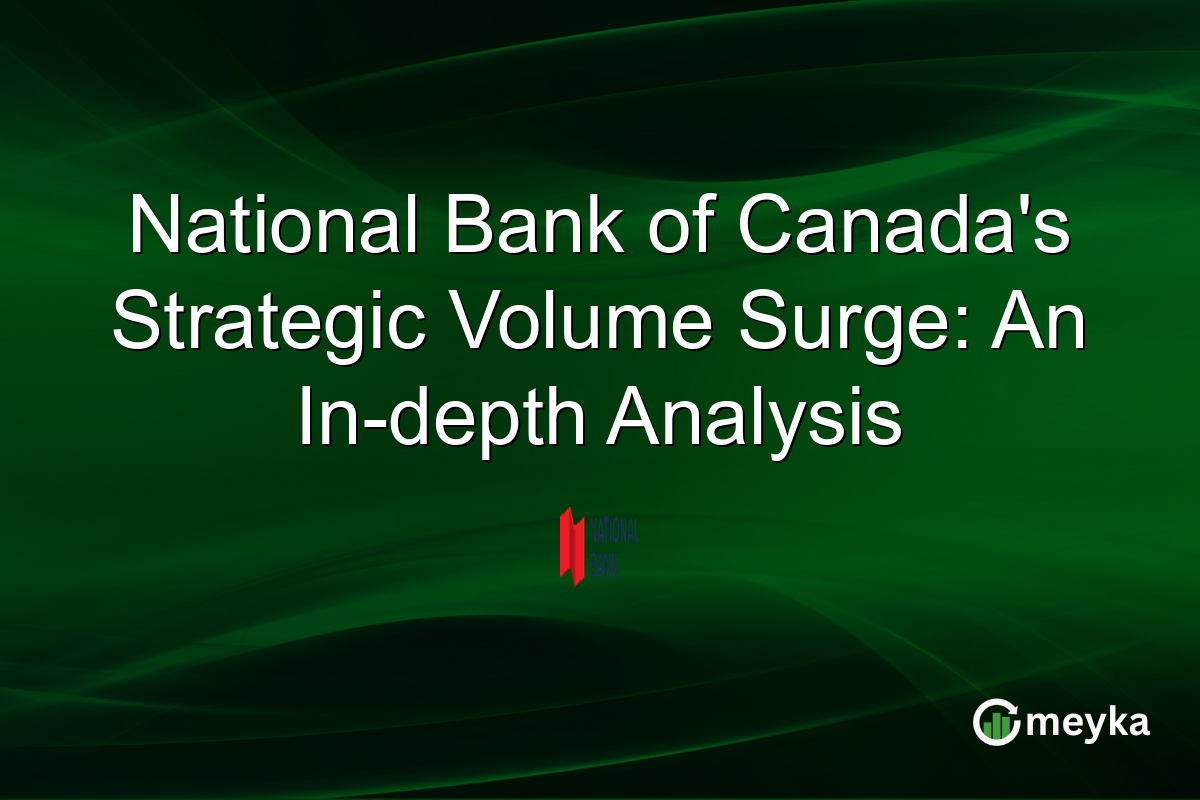 National Bank of Canada's Strategic Volume Surge: An In-depth Analysis