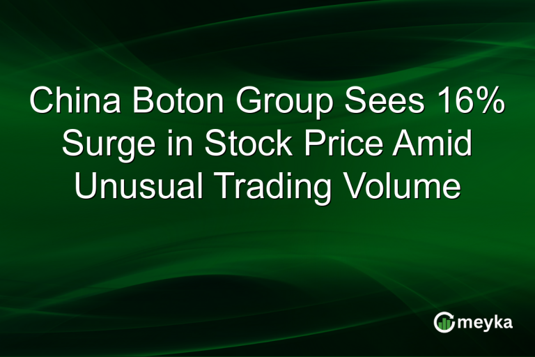 China Boton Group Sees 16% Surge in Stock Price Amid Unusual Trading Volume